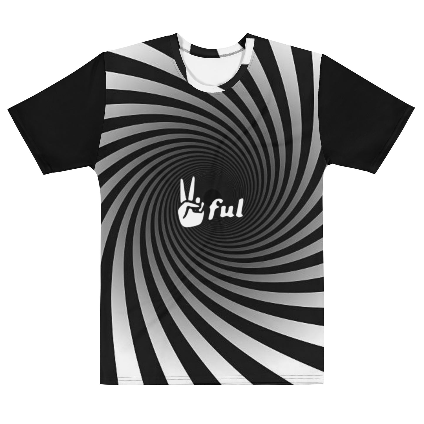 Men's Black and White Spiral t-shirt