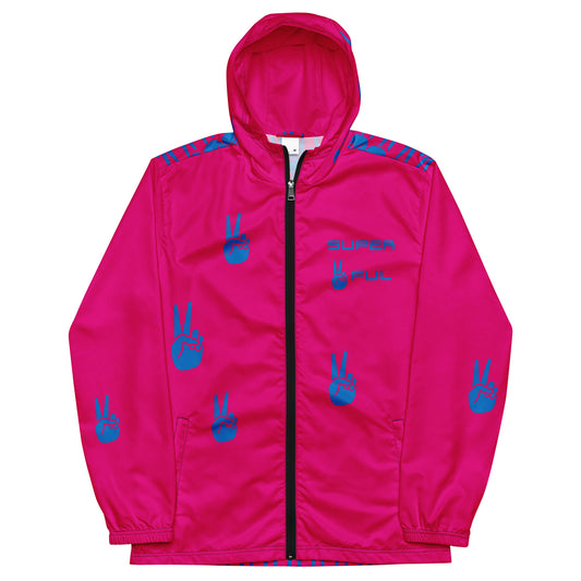 Pink and Blue Peaceful Matrix windbreaker