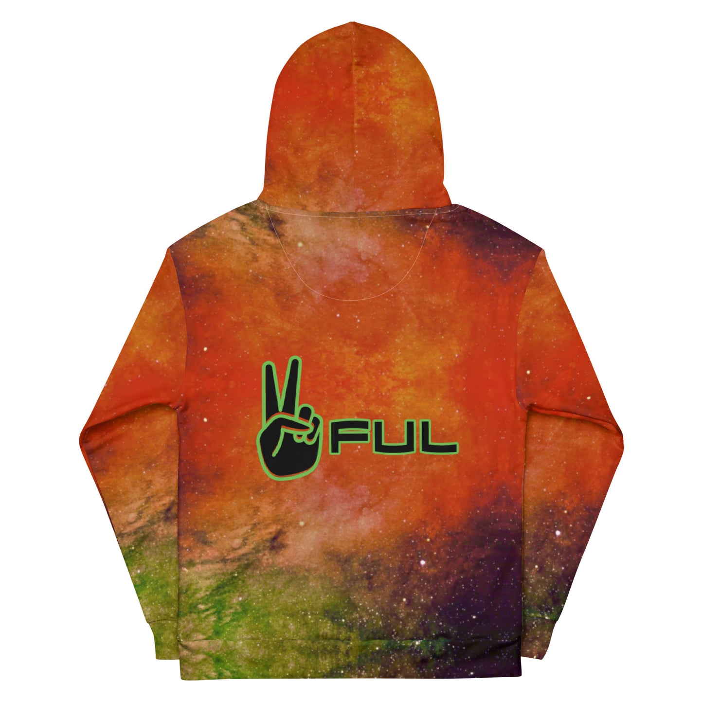 Unisex Peaceful Green Orange Astro Hoodie