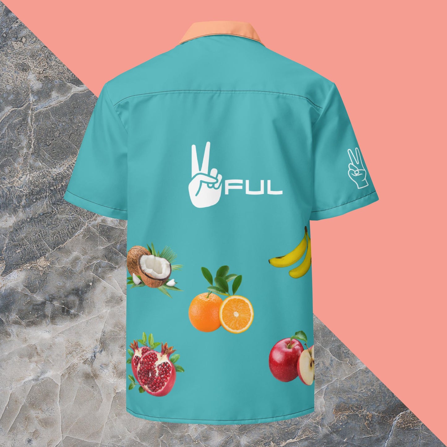 Unisex Peaceful Fruit Button Shirt