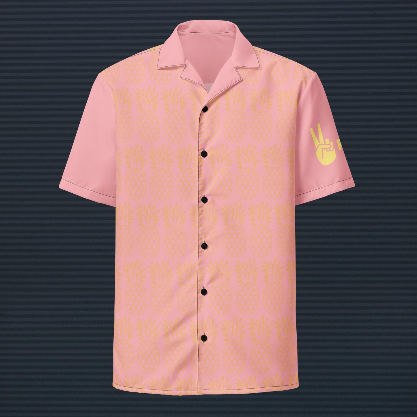 Peaceful Pink Pineapple button up shirt