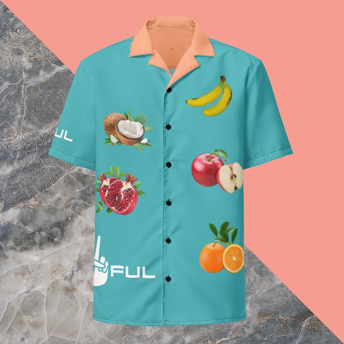 Unisex Peaceful Fruit Button Shirt