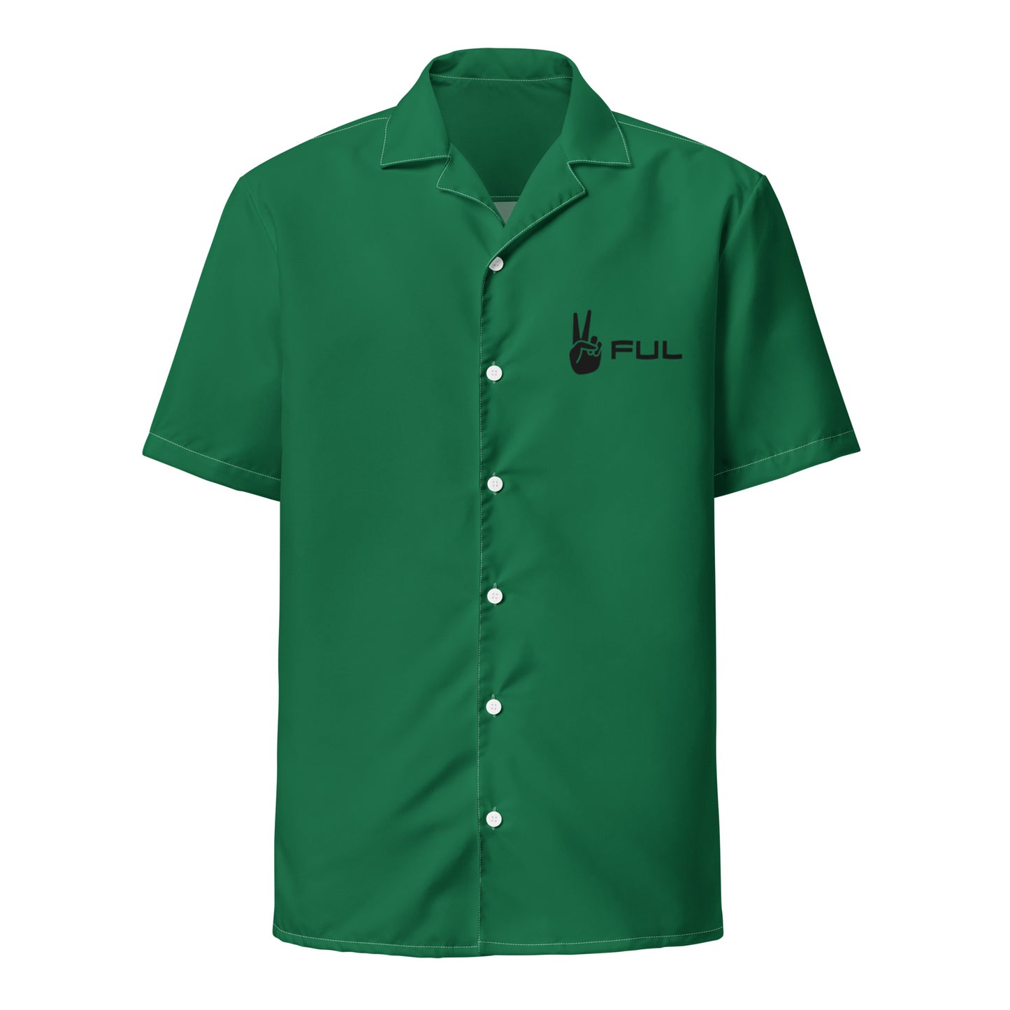 Unisex Green Peaceful button shirt