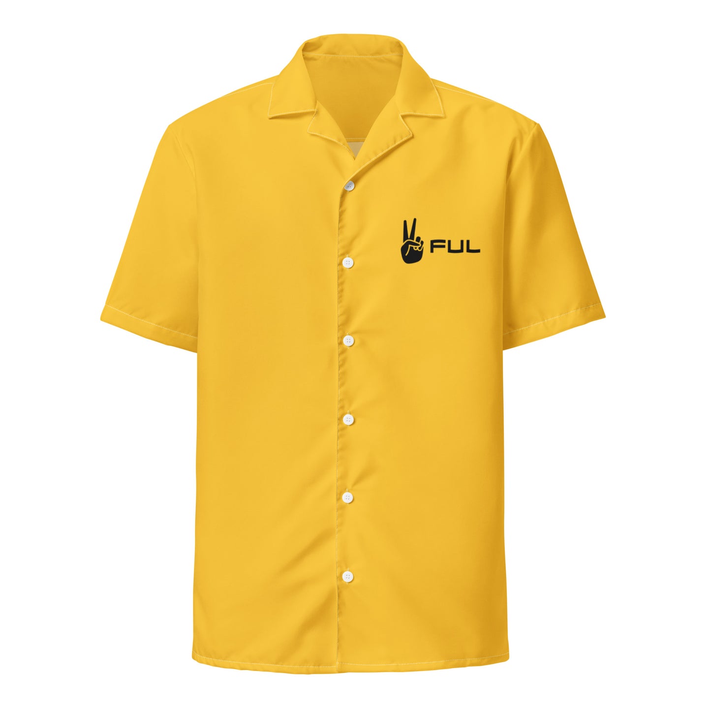 Unisex Sunny Yellow Peaceful button shirt