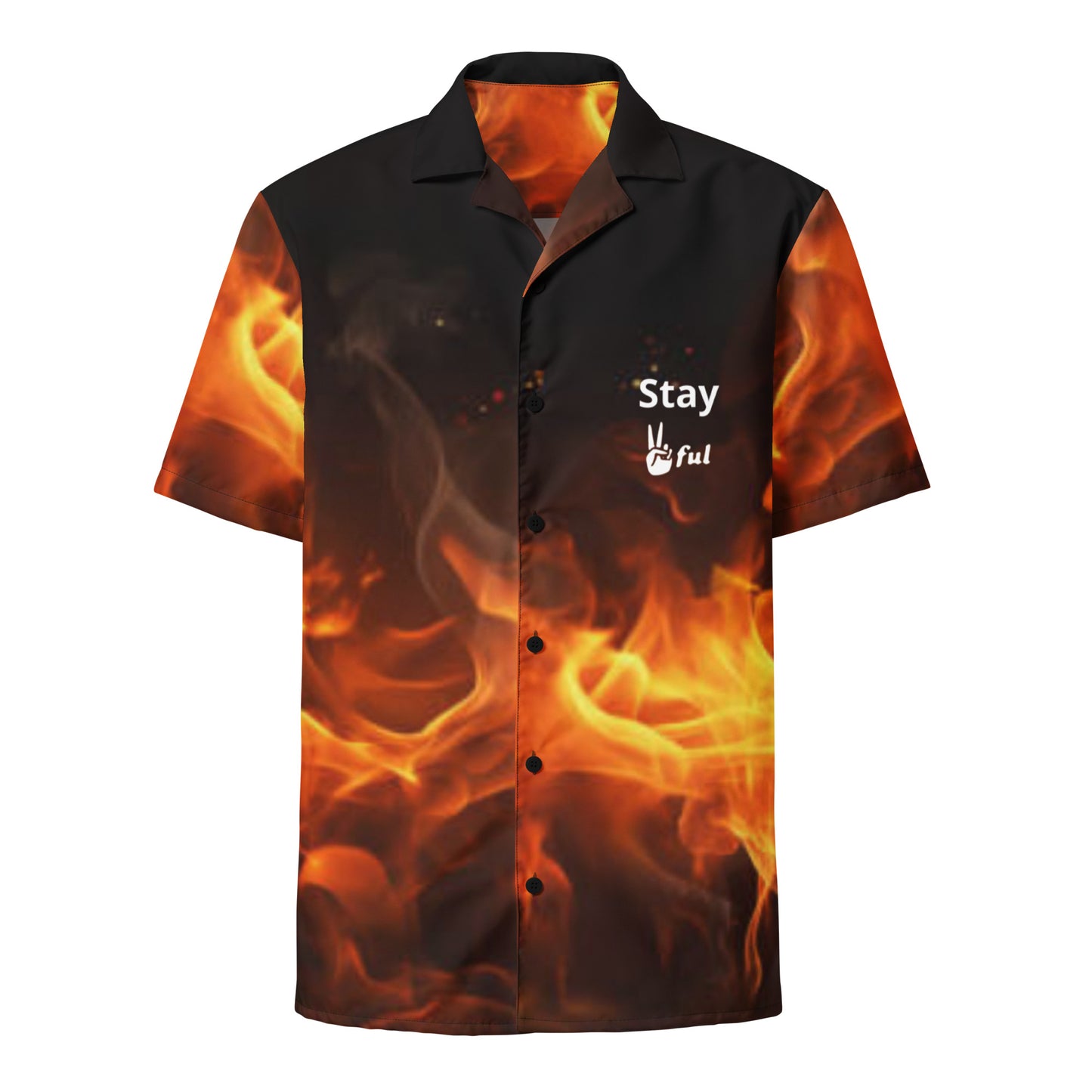 Unisex Peaceful Fire button shirt