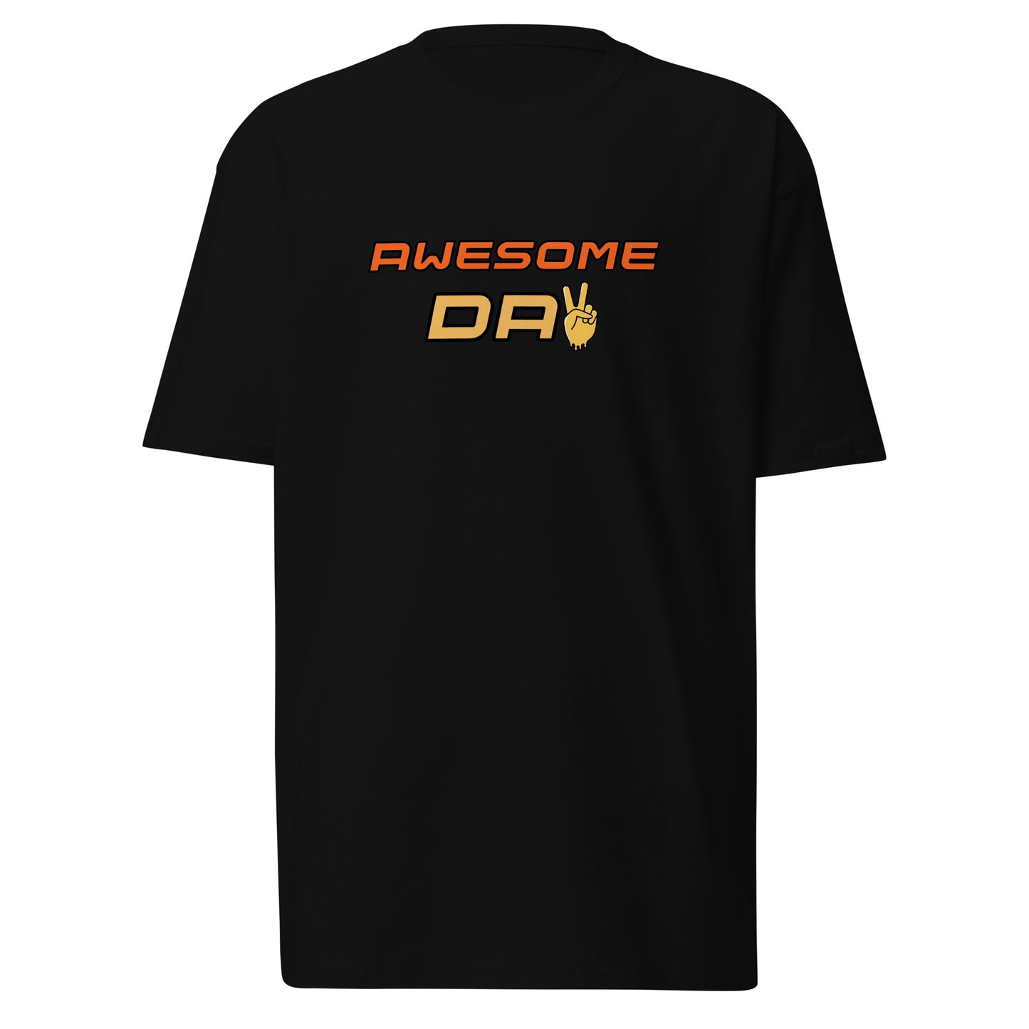 Unisex Cotton Black T-shirt, short sleeve, awesome day, S-4XL