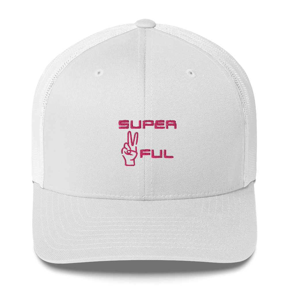 Super ✌️ful hat (pink lettered)