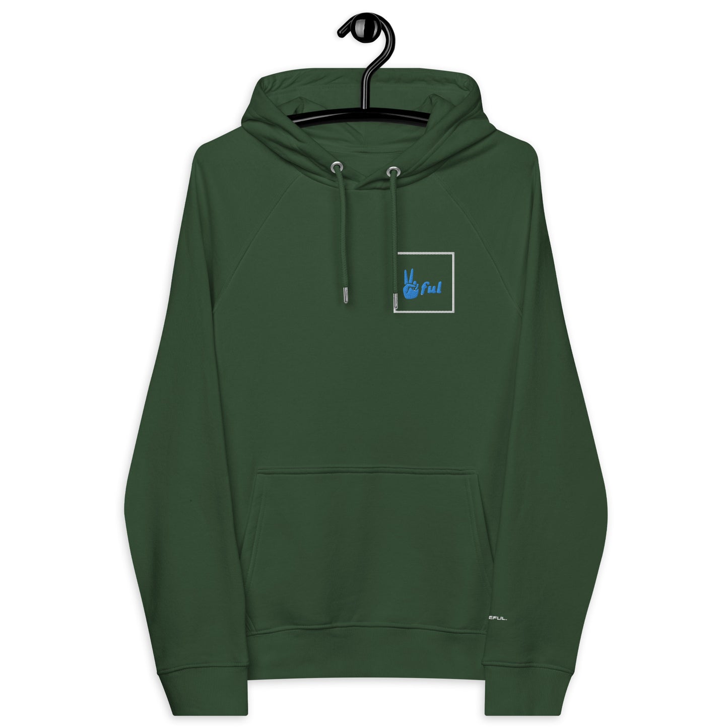 Unisex Peaceful Squared eco raglan hoodie