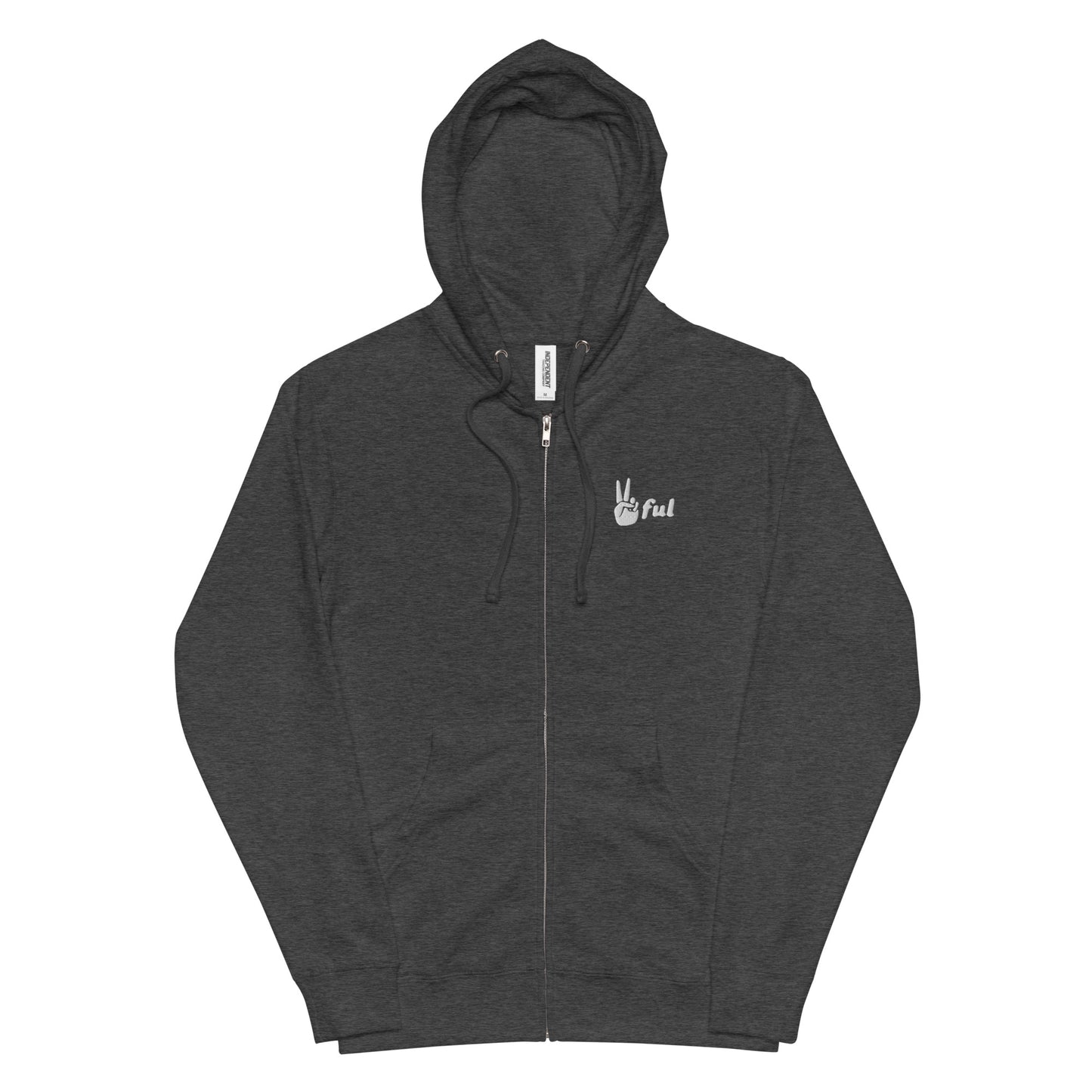 Unisex Built Different Peaceful fleece zip up hoodie