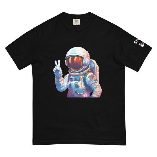 Unisex Peaceful Astronaut garment-dyed heavyweight t-shirt