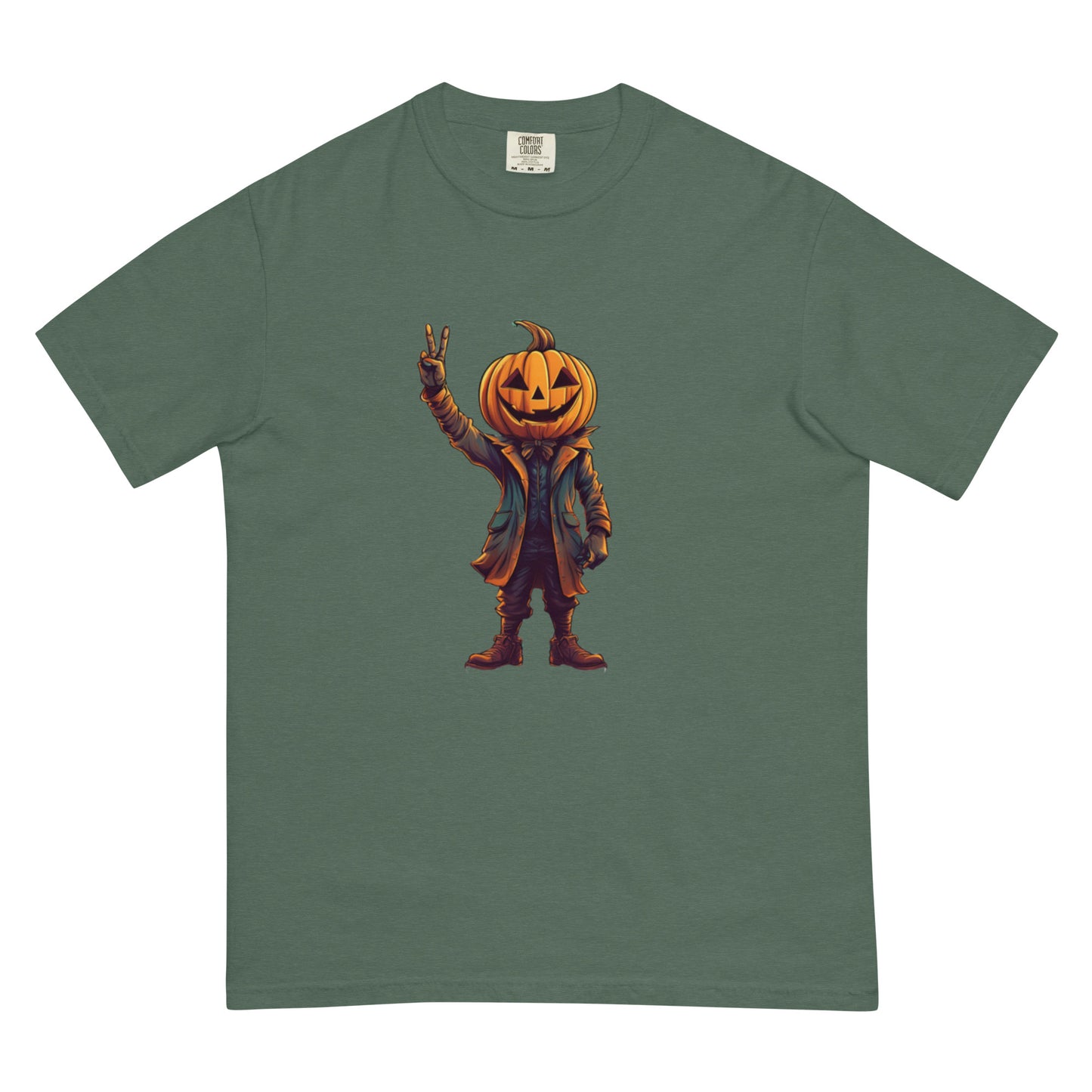 Unisex Super Peaceful Jack o Lantern garment-dyed heavyweight t-shirt