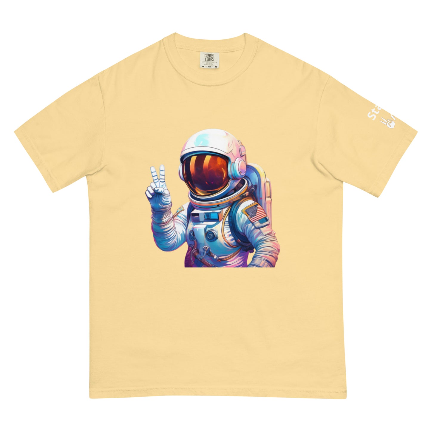 Unisex Peaceful Astronaut garment-dyed heavyweight t-shirt