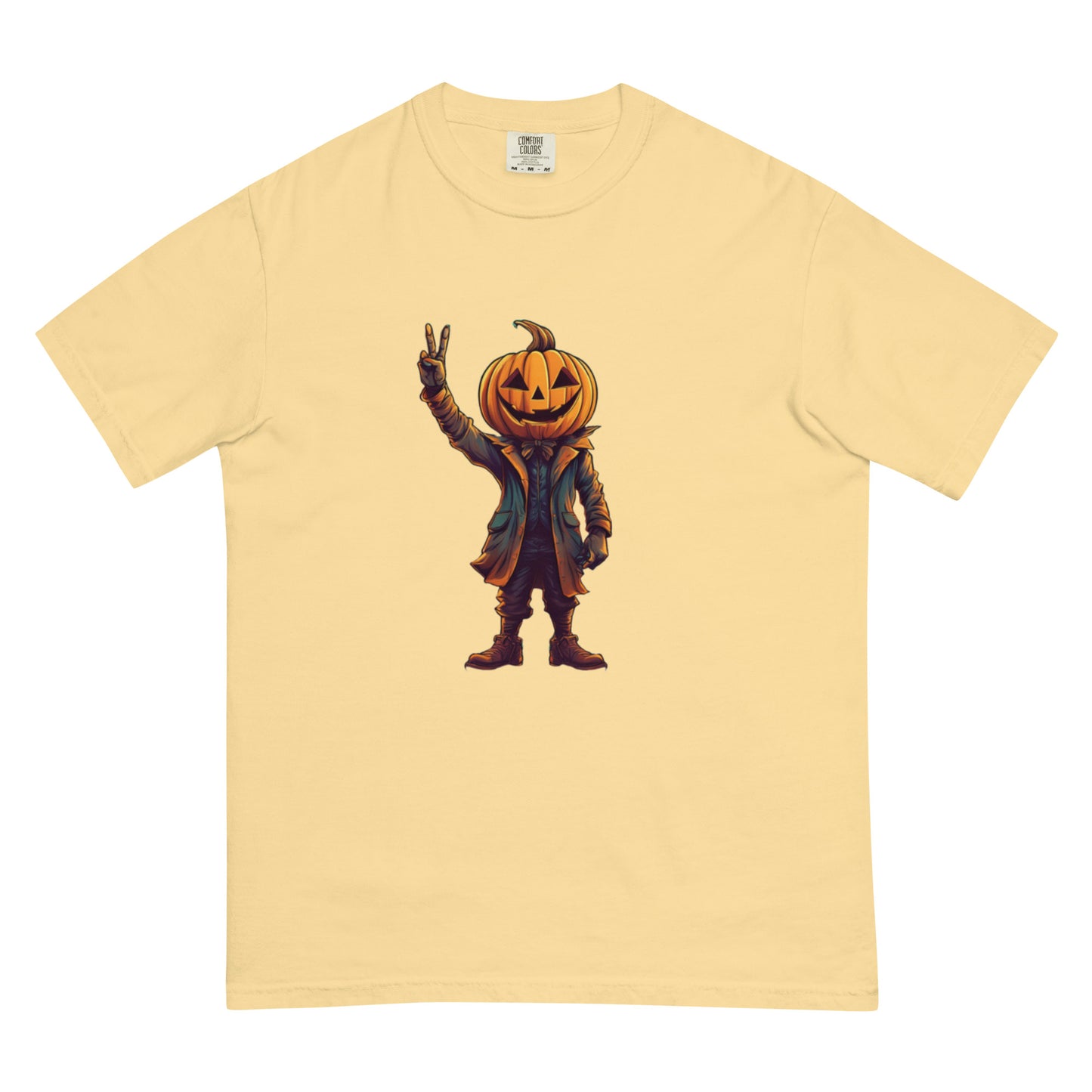 Unisex Super Peaceful Jack o Lantern garment-dyed heavyweight t-shirt