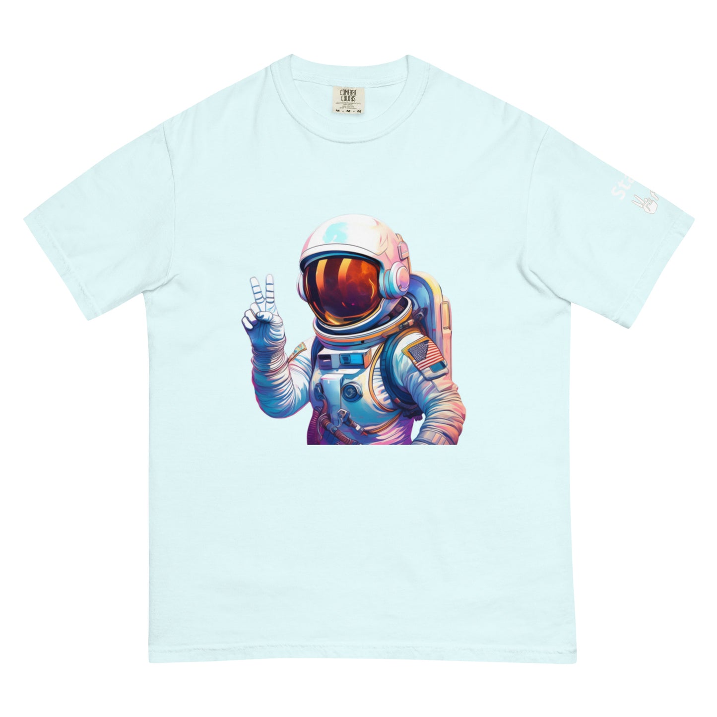 Unisex Peaceful Astronaut garment-dyed heavyweight t-shirt