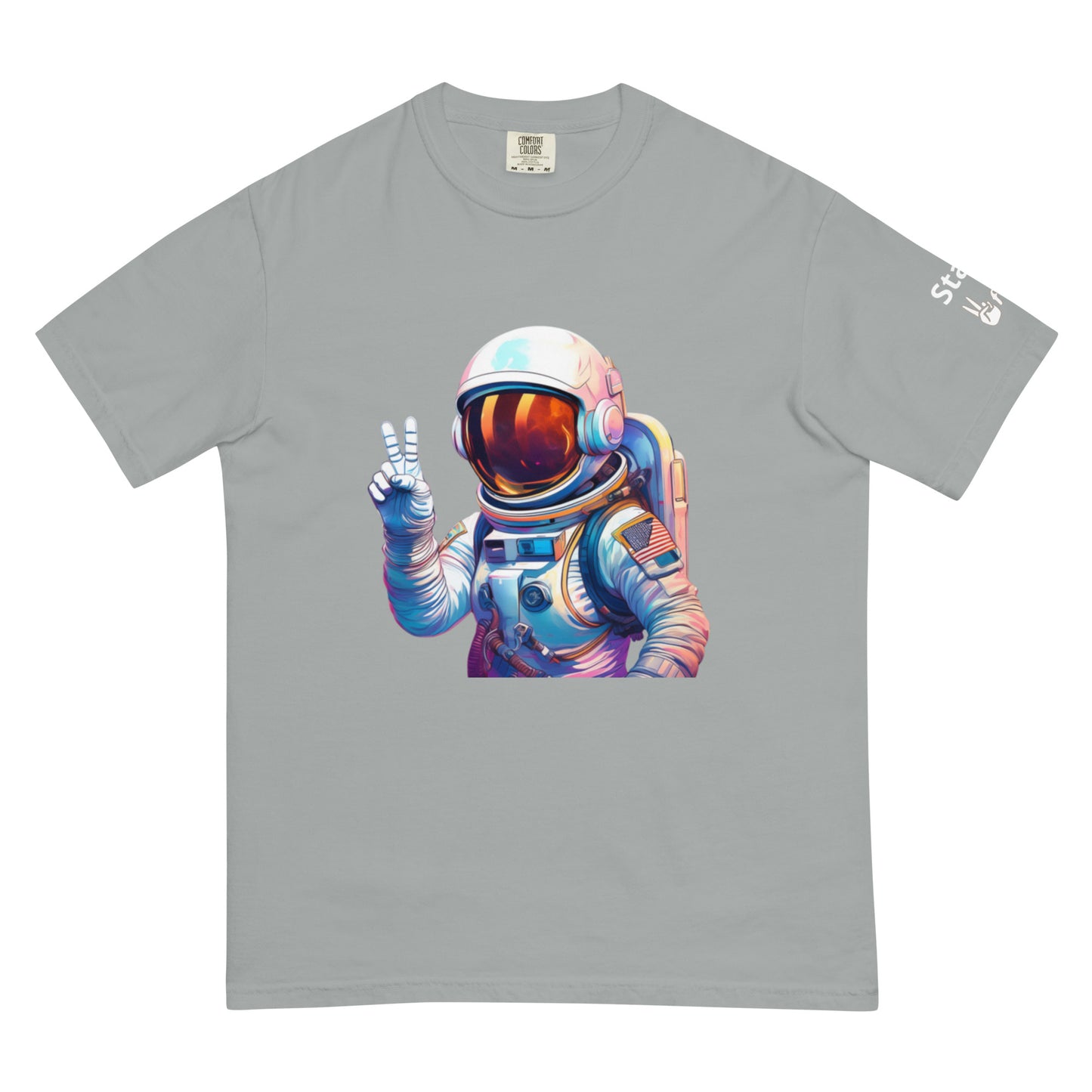 Unisex Peaceful Astronaut garment-dyed heavyweight t-shirt