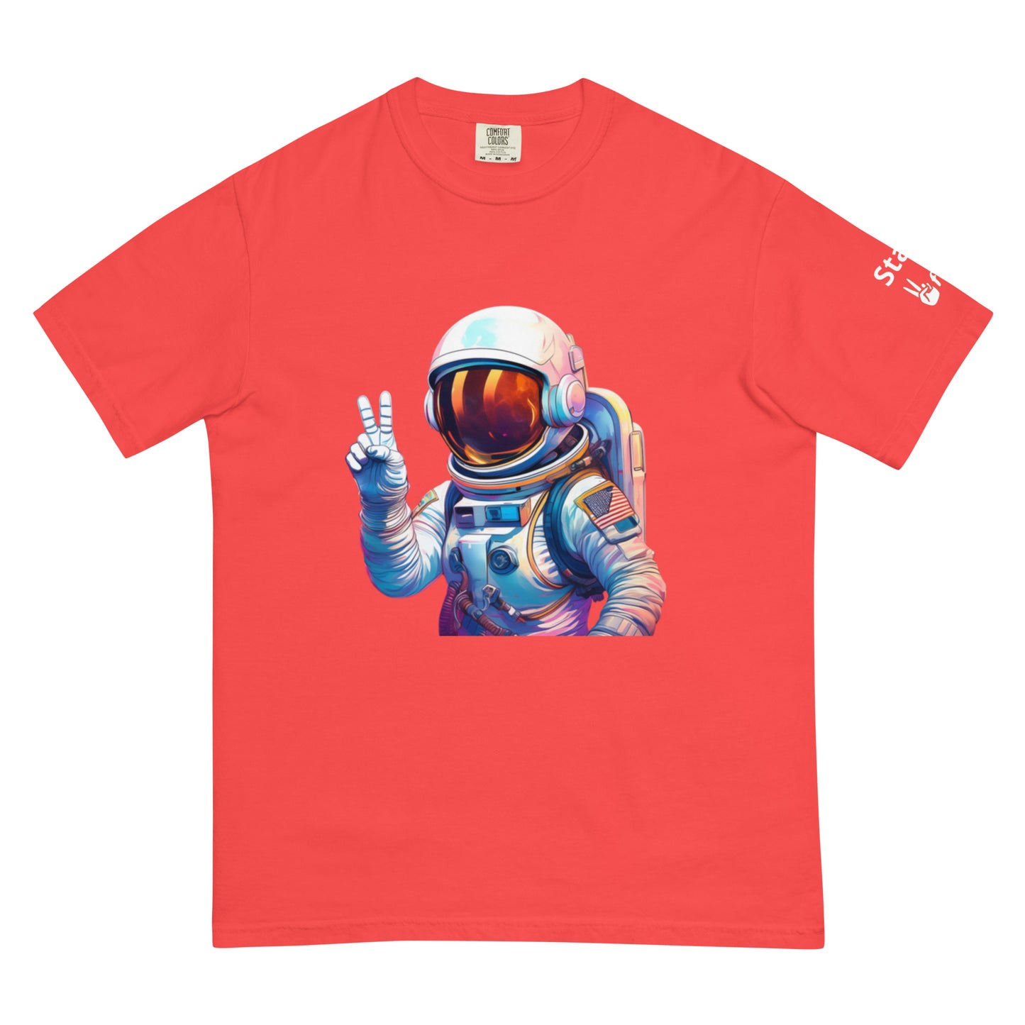 Unisex Peaceful Astronaut garment-dyed heavyweight t-shirt