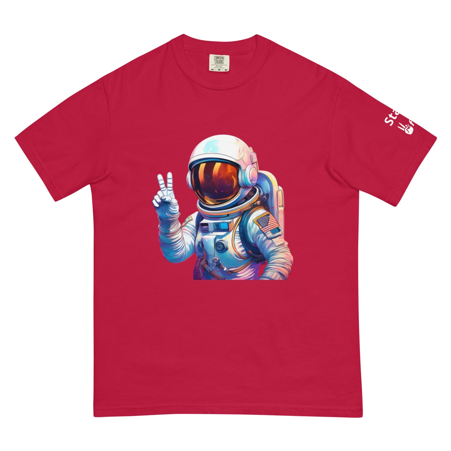 Unisex Peaceful Astronaut garment-dyed heavyweight t-shirt