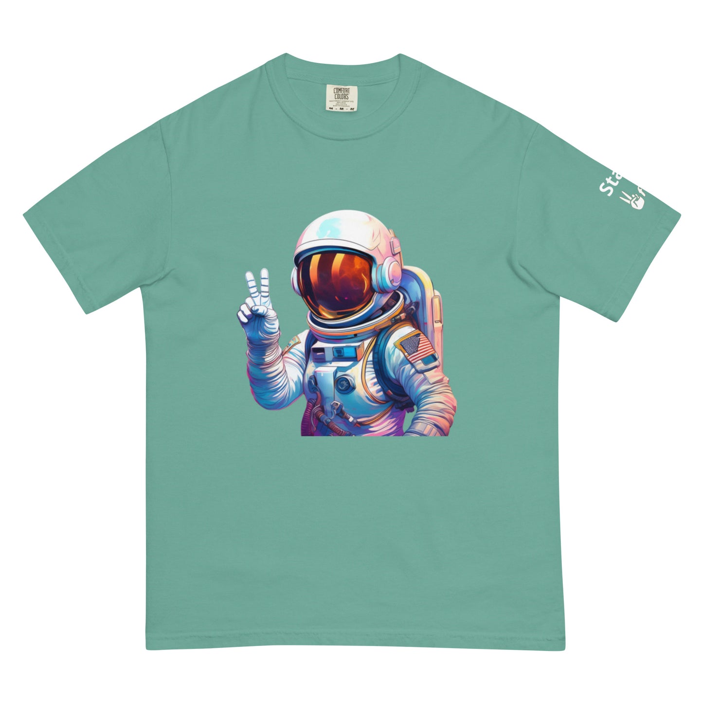 Unisex Peaceful Astronaut garment-dyed heavyweight t-shirt