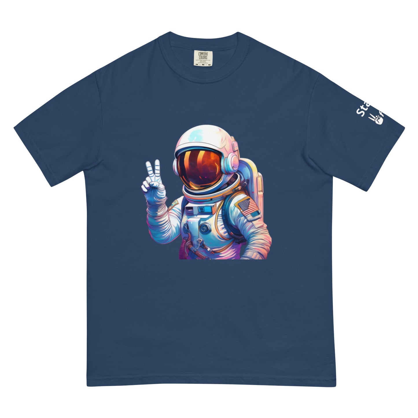 Unisex Peaceful Astronaut garment-dyed heavyweight t-shirt