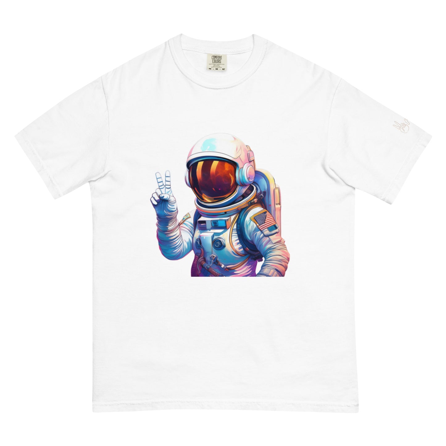 Unisex Peaceful Astronaut garment-dyed heavyweight t-shirt