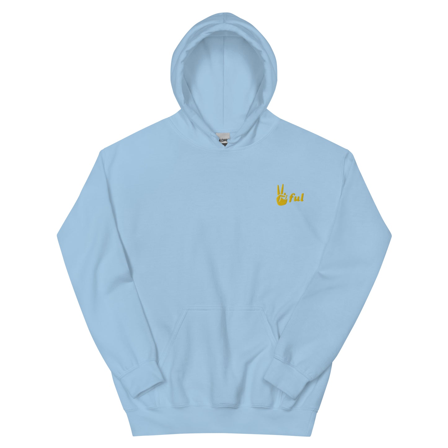 Peaceful Yellow Embroidered Unisex Hoodie