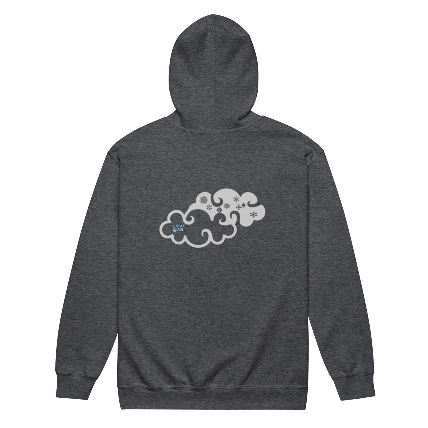 Minimalistic Snow Cloud Peace blend zip hoodie unisex
