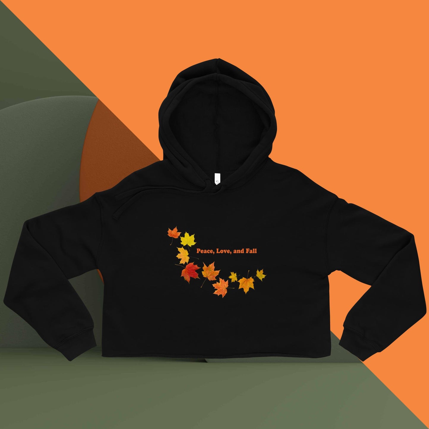 Peace, Love and Fall Crop Hoodie