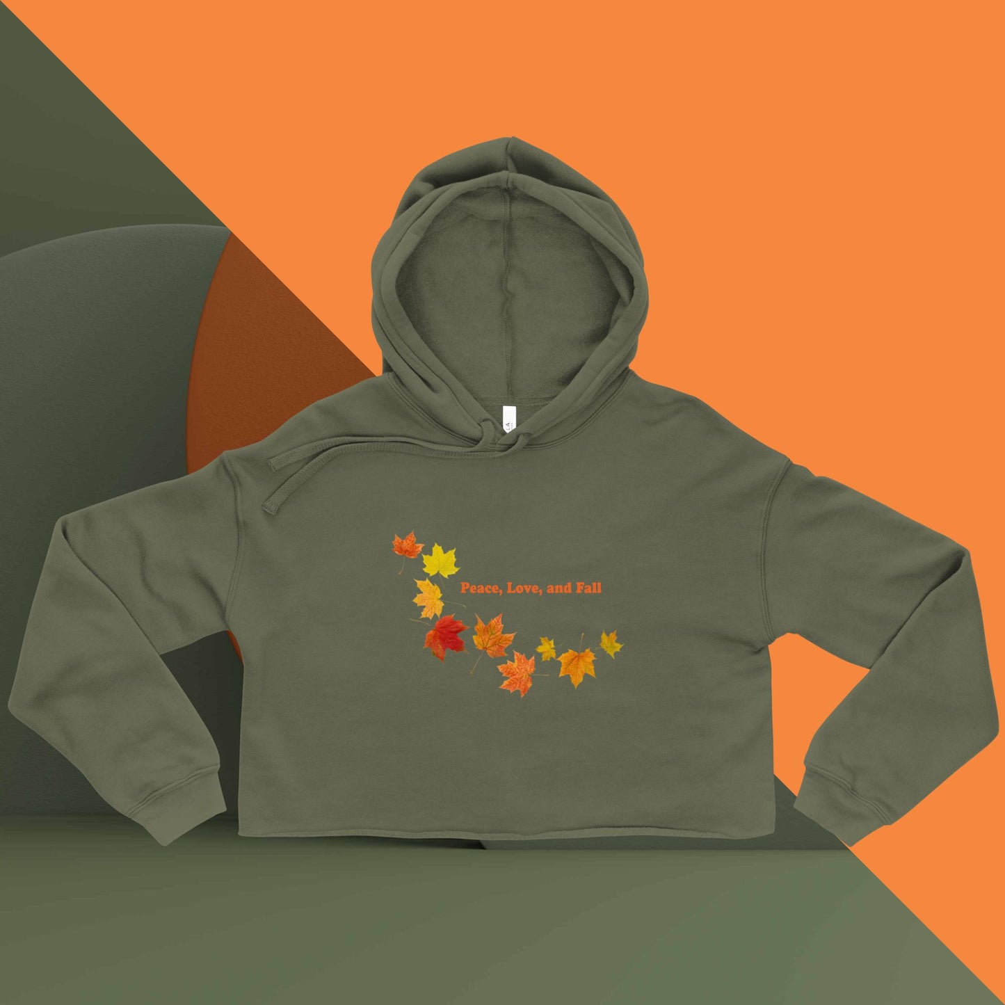 Peace, Love and Fall Crop Hoodie