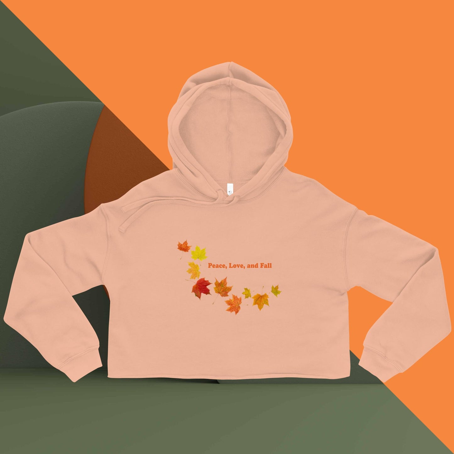 Peace, Love and Fall Crop Hoodie