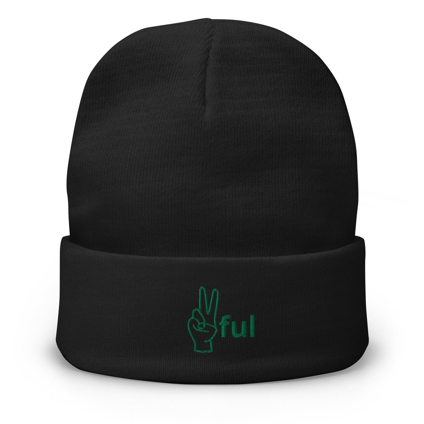 ✌️ful World Embroidered Beanie